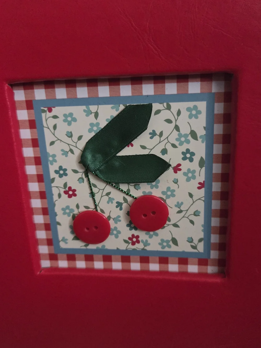 Vintage Cherry Recipe Binder Cookbook Organizer 3-Ring Binder Farmhouse Recipe